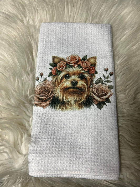 Decorative hand towel Yorkie