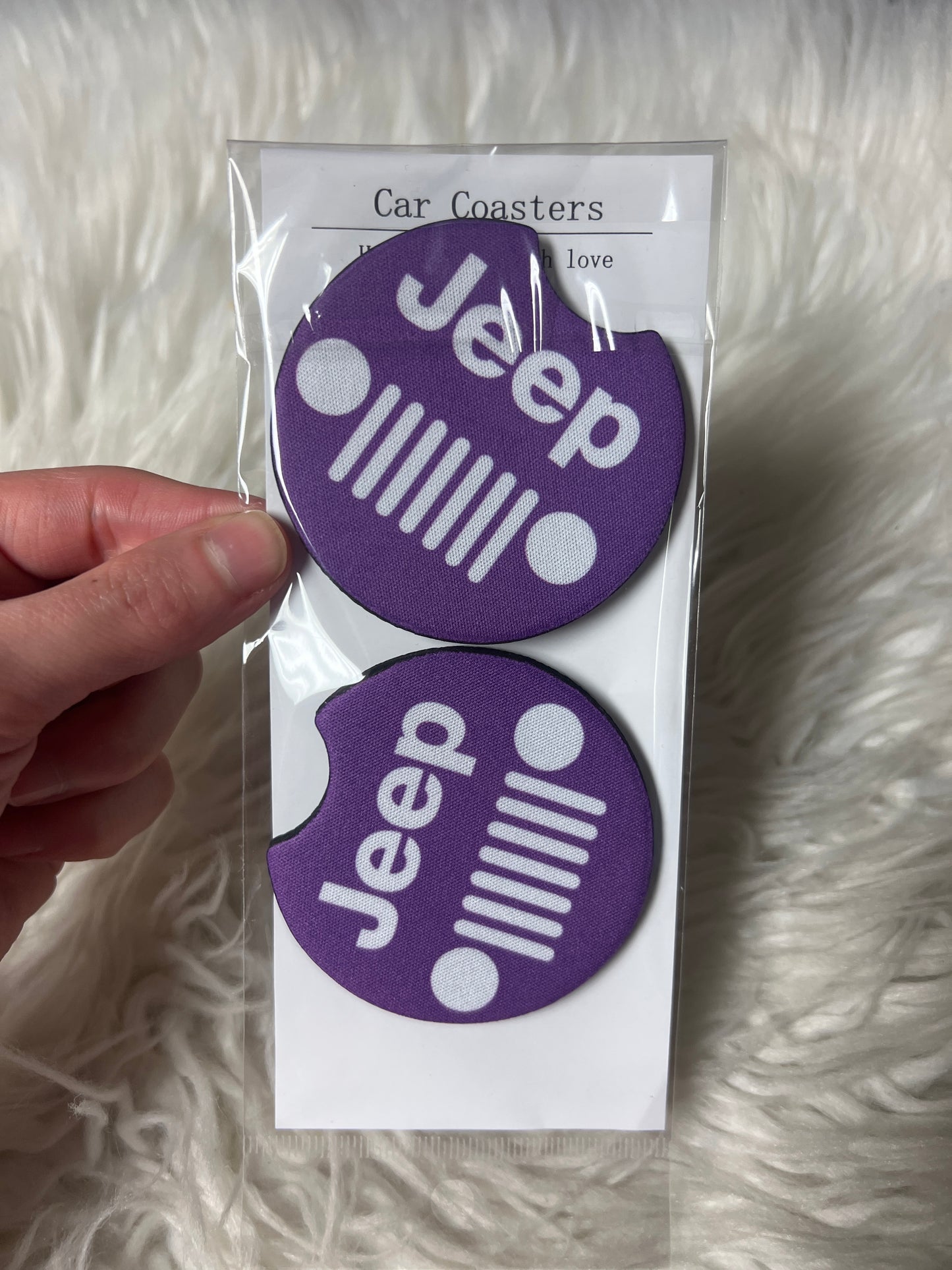 Car coasters purple
