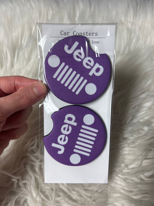 Car coasters purple