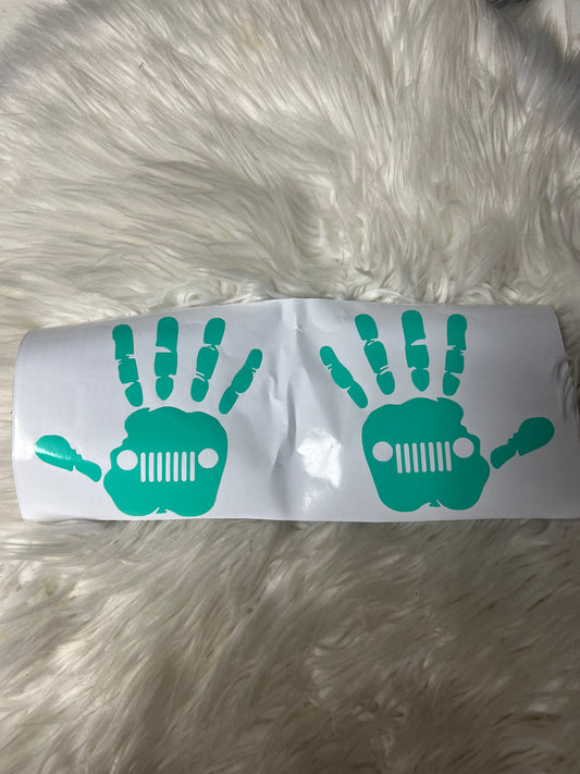 Vehicle wave car decals mint