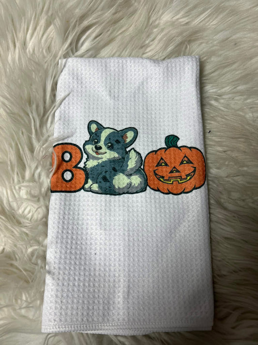 Decorative hand towel corgi