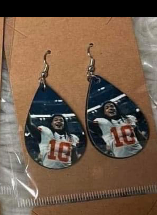 New football style earrings