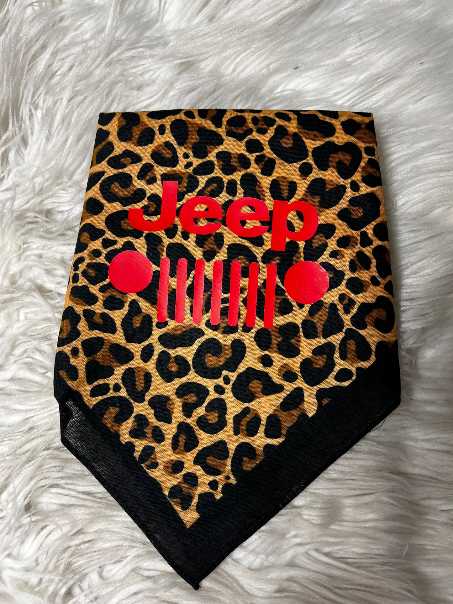 New dog bandanna  red leopard