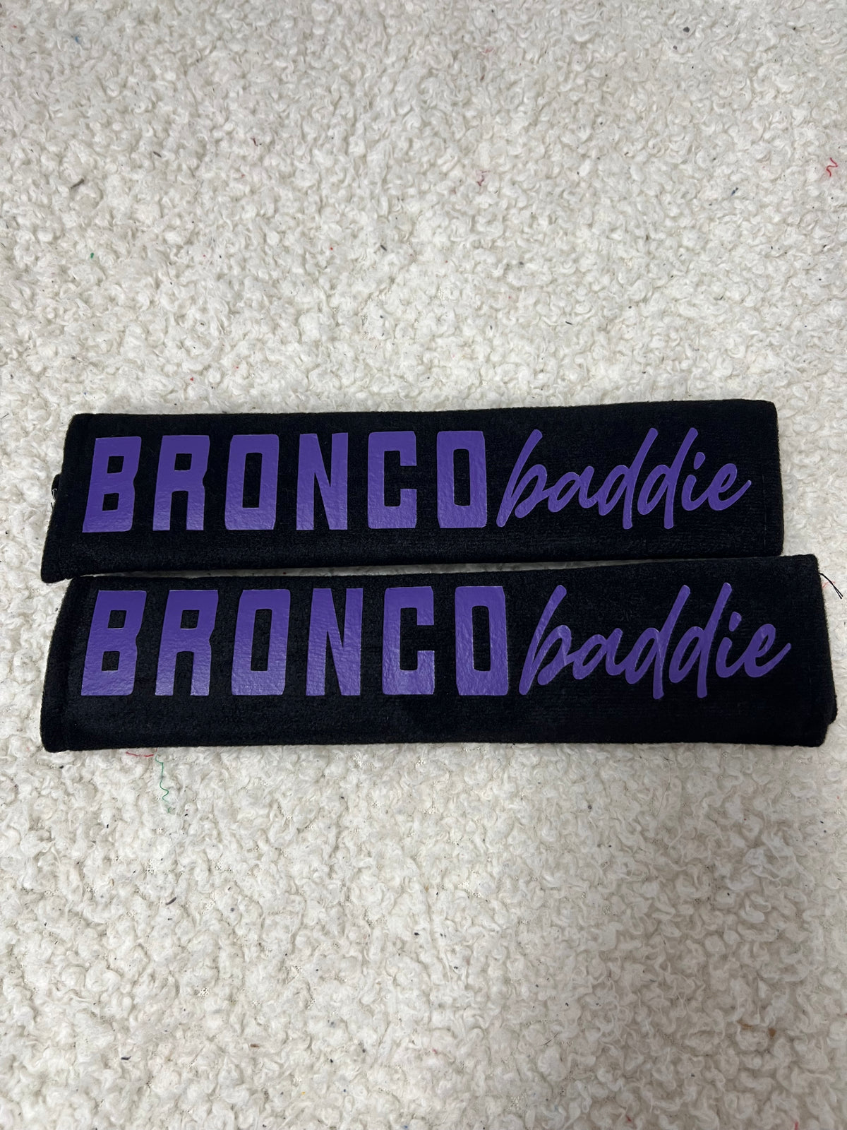New seatbelt covers purple