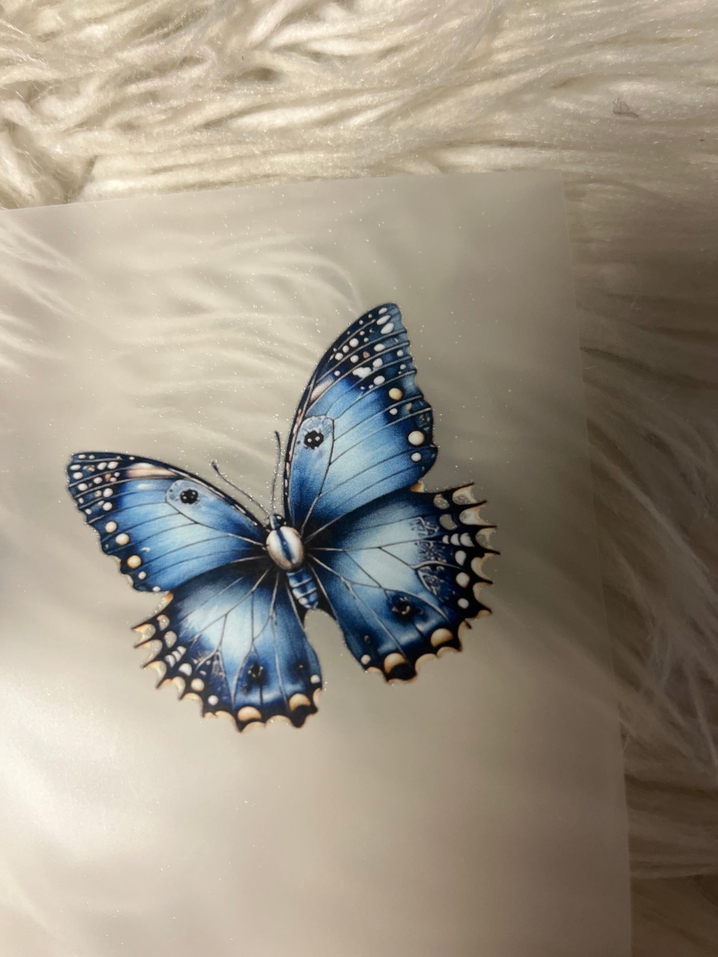 New DTF blue butterfly