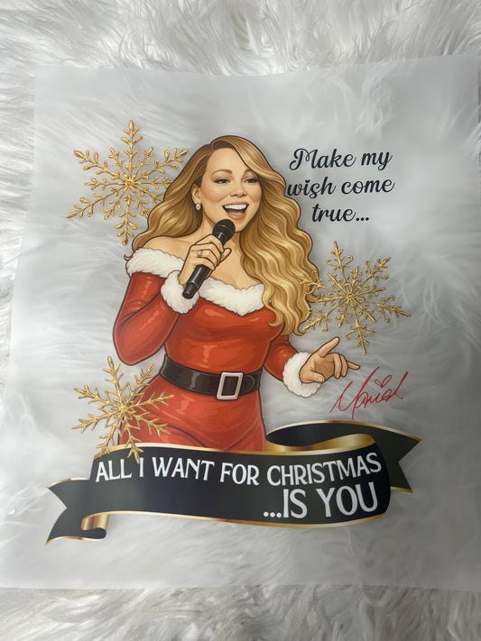 New DTF Christmas Mariah all I want for Christmas 