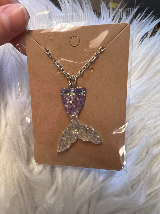 new multicolored mermaid necklace
