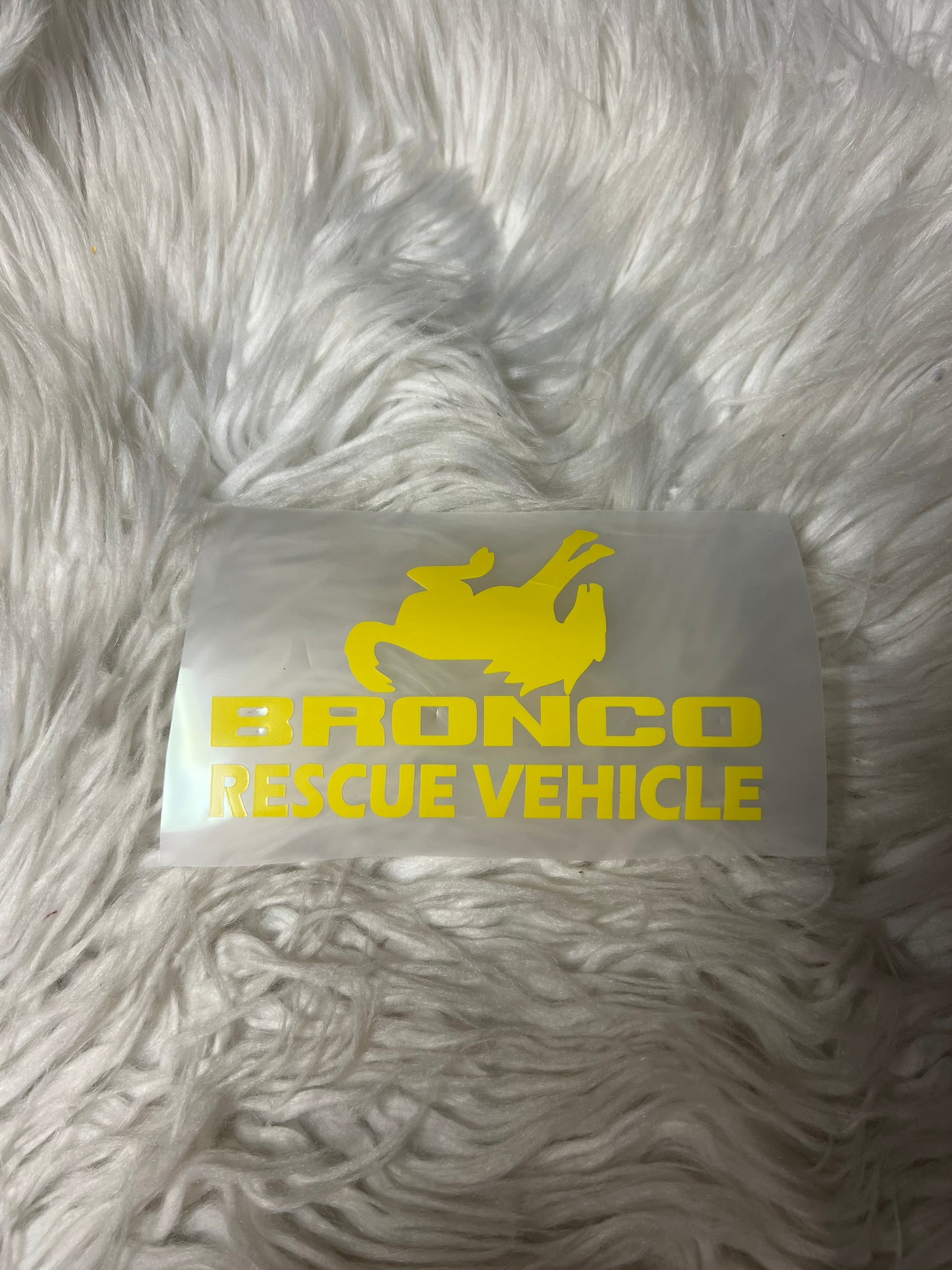 Rescue vehicle decal yellow