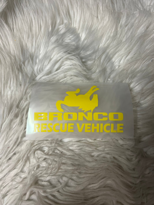 Rescue vehicle decal yellow