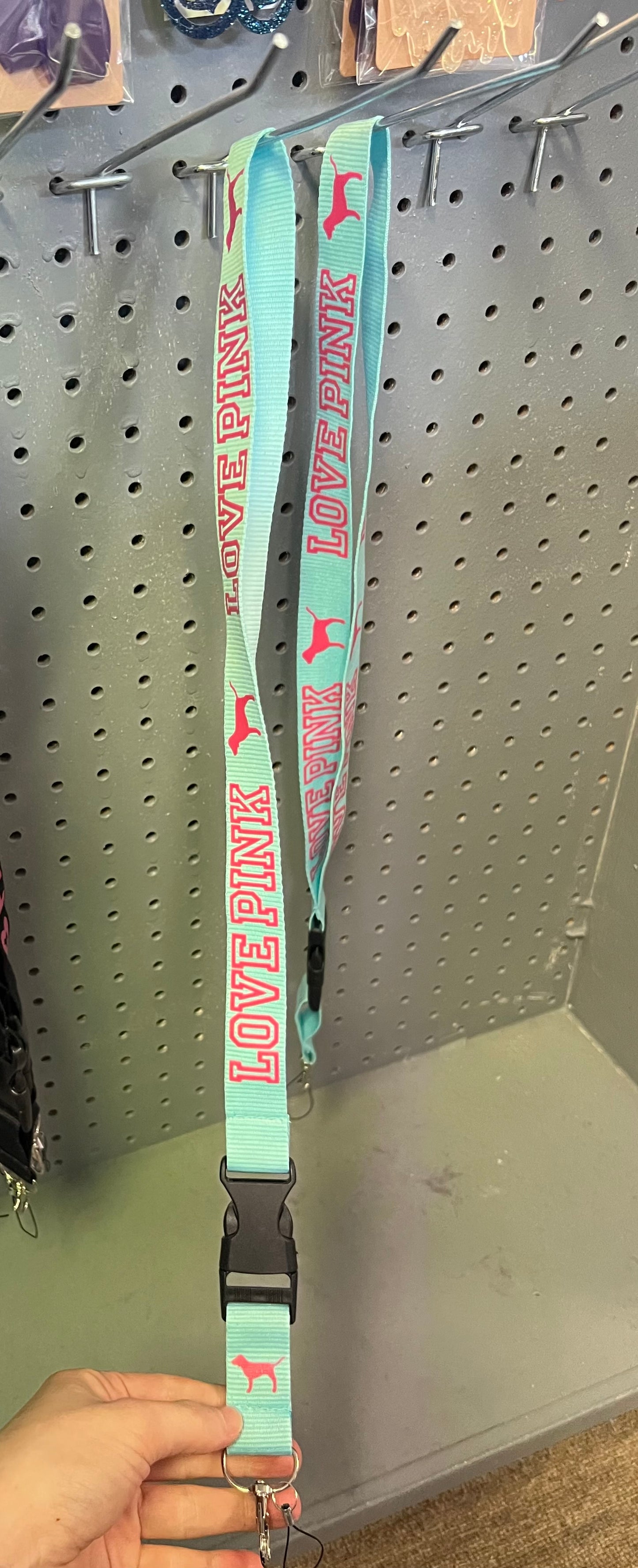 New love, pink lanyard