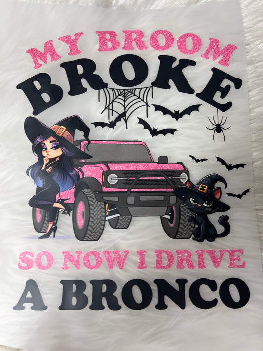 New DTF 4 x 4 broom broke pink