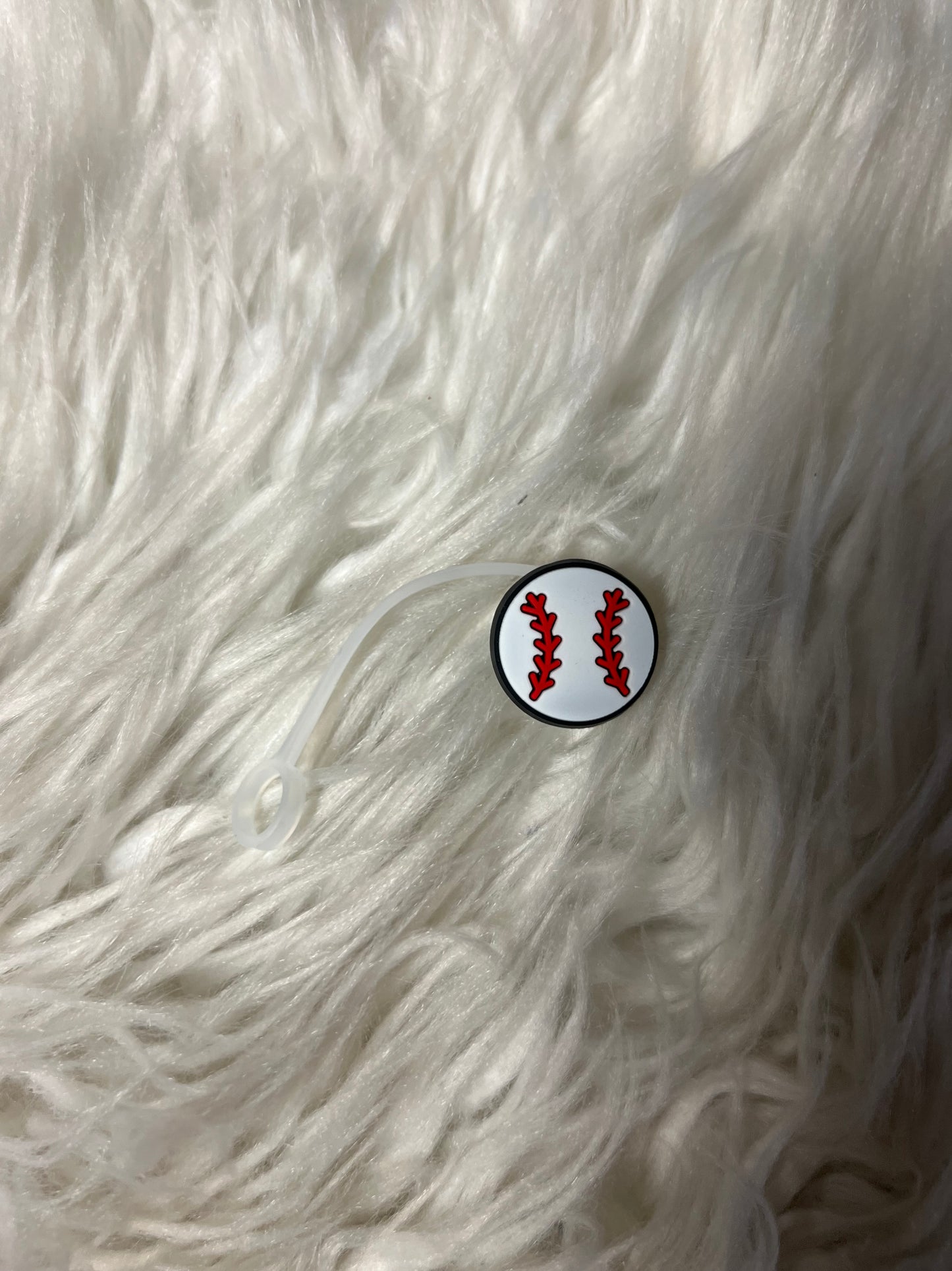 Straw topper baseball 