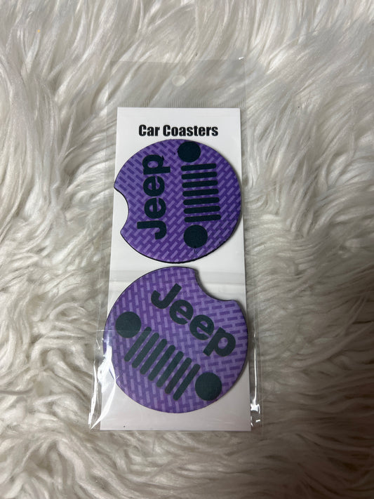 Car coasters purple