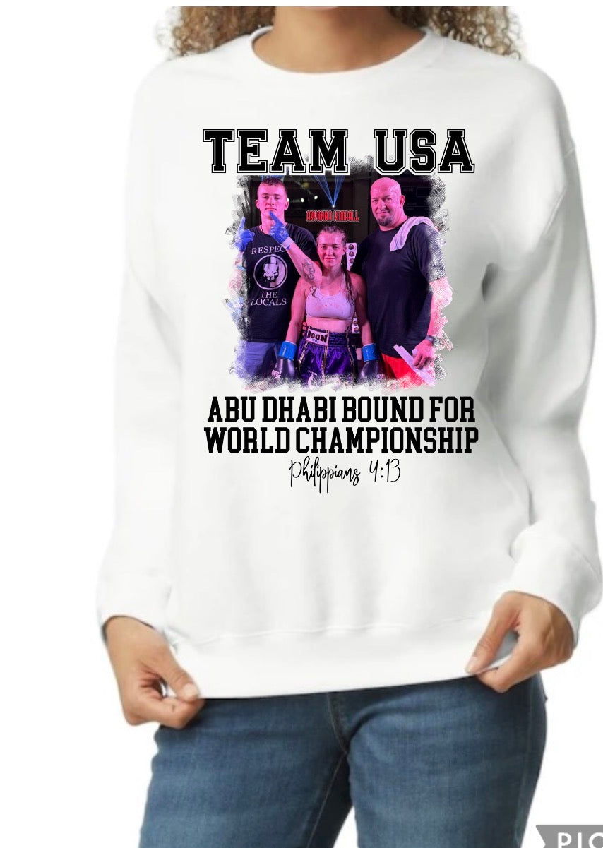Aryanna Kimball unisex adult, crewneck sweatshirt, Gilden