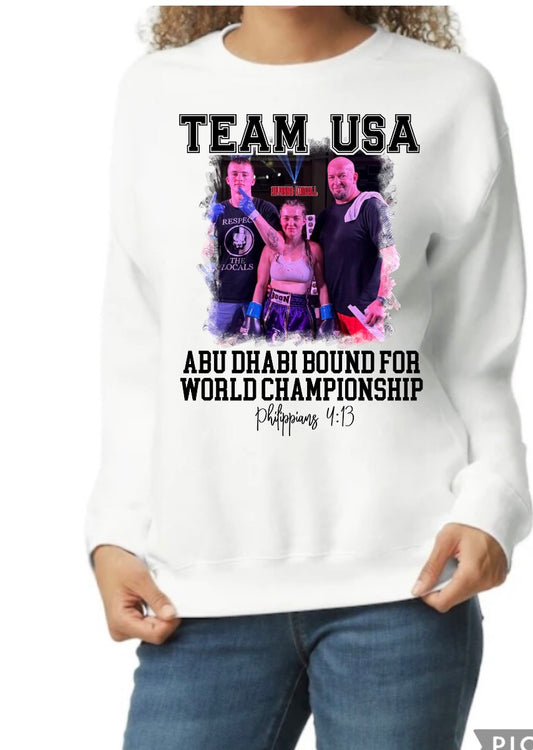 Aryanna Kimball youth crewneck sweatshirt, Gilden