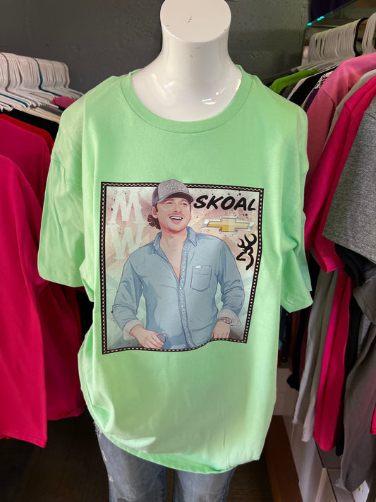 New unisex, Gilden mint green country shirt size large