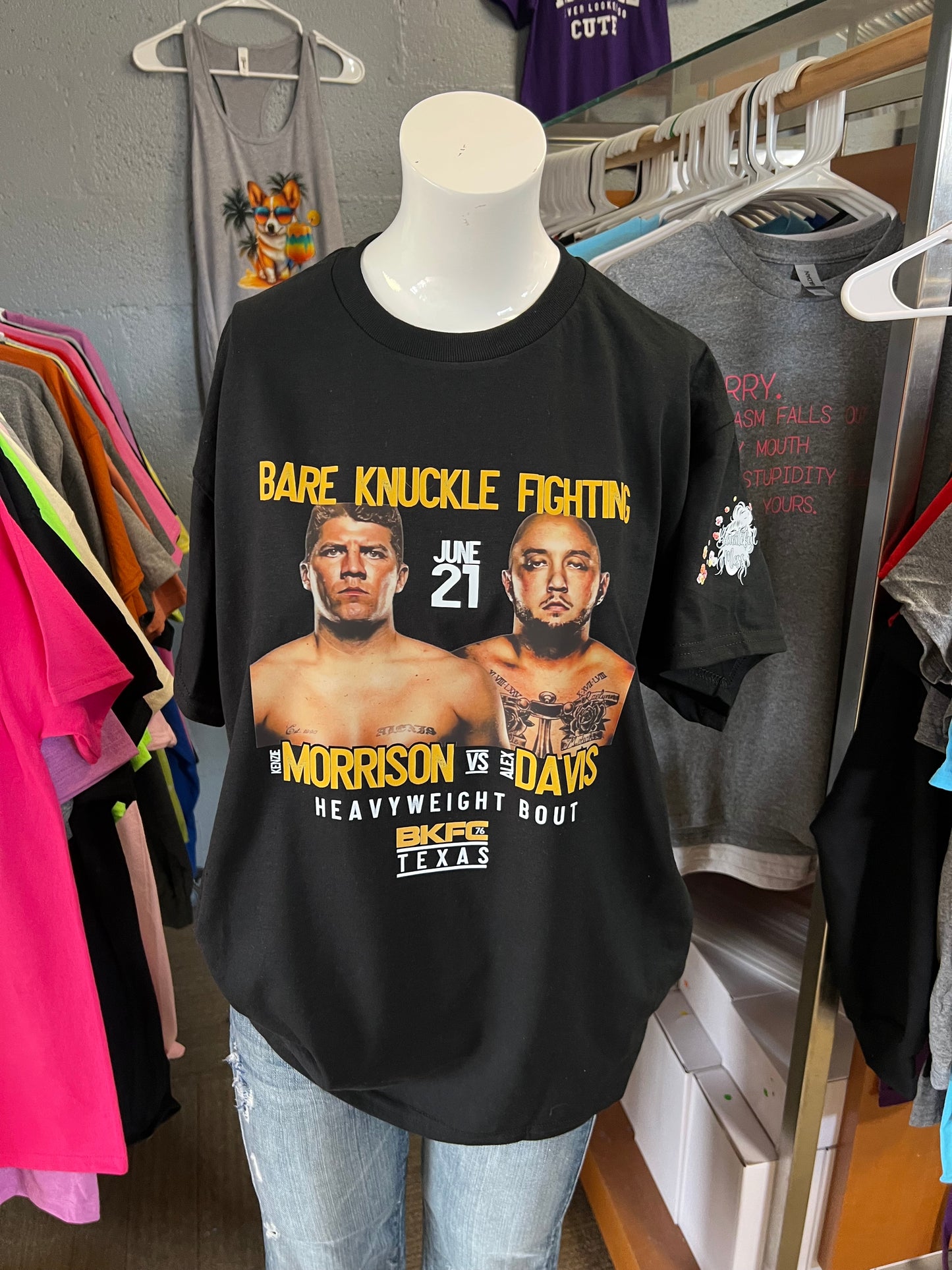 Kenzie Morrison debut fight shirt, unisex Gilden adult
