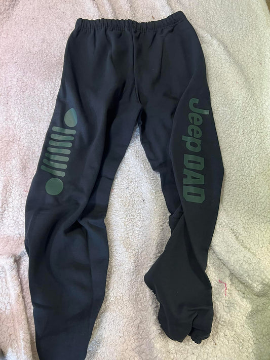 New unisex jerzees bottoms black with dark green