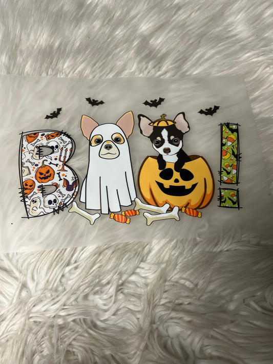 New DTF scary boo Chihuahua
