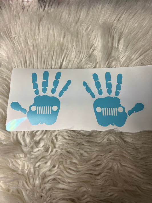 Vehicle wave car decals light blue