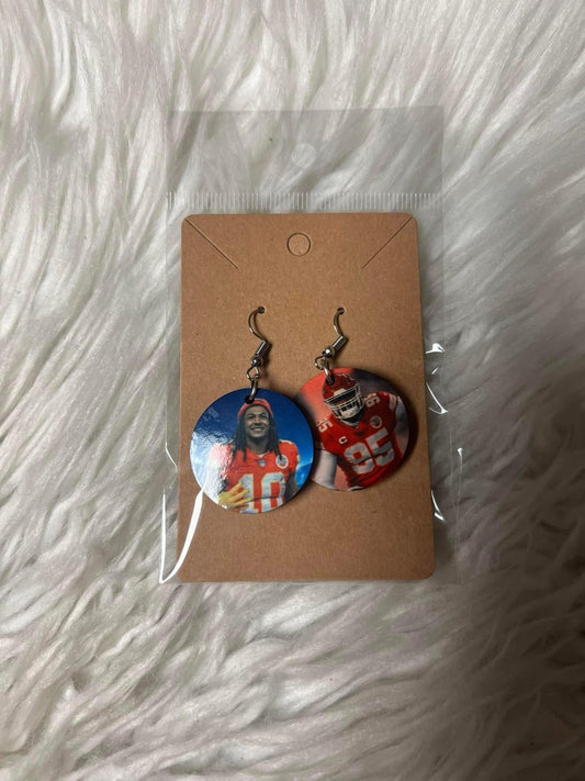 New football style earrings