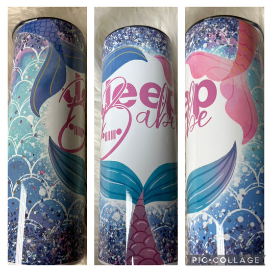 20 ounce metal Tumblr mermaid