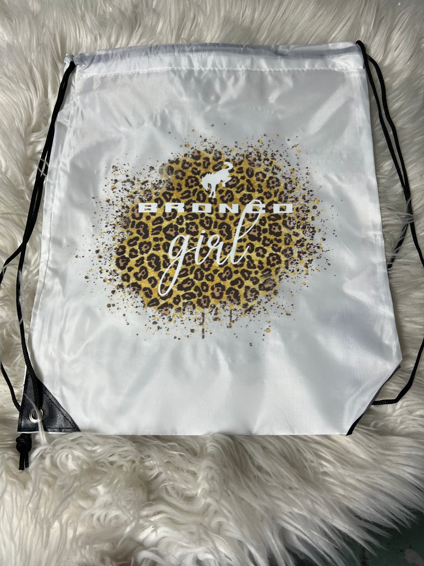 New Drawstring Backpack leopard 4 x 4