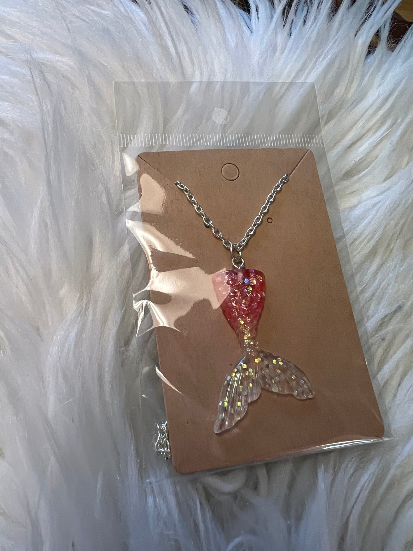 new multicolored mermaid necklace