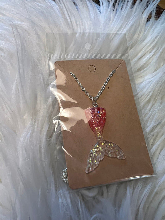 new multicolored mermaid necklace