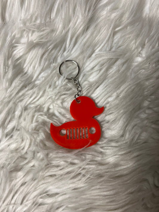 New acrylic duck keychain orange