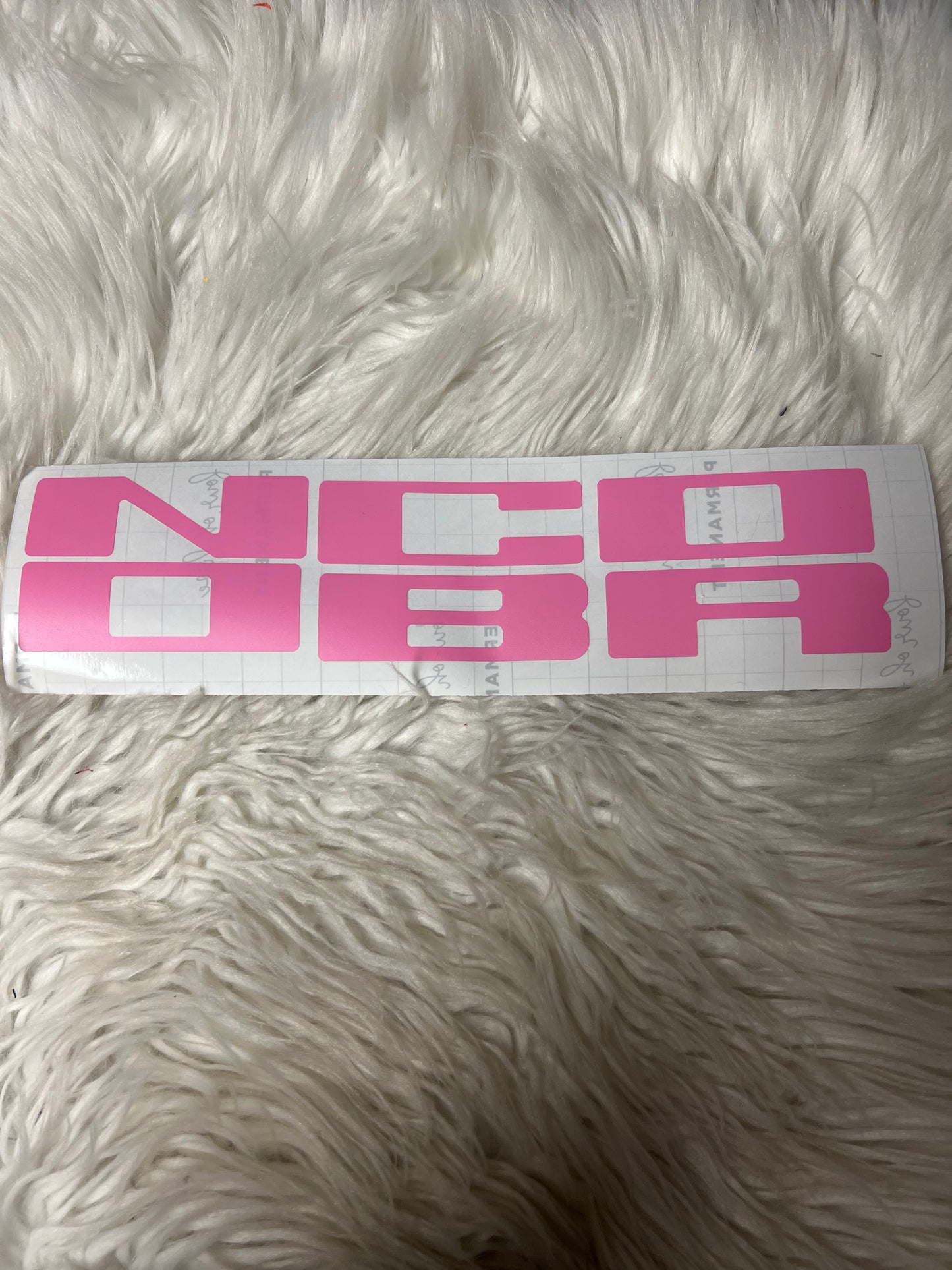 New car decals the letters on the grill