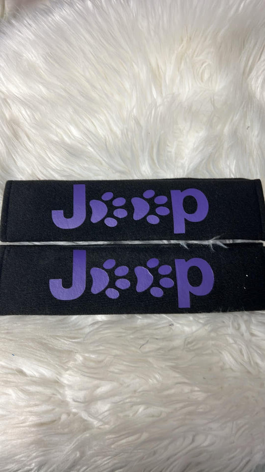 New seatbelt covers purple