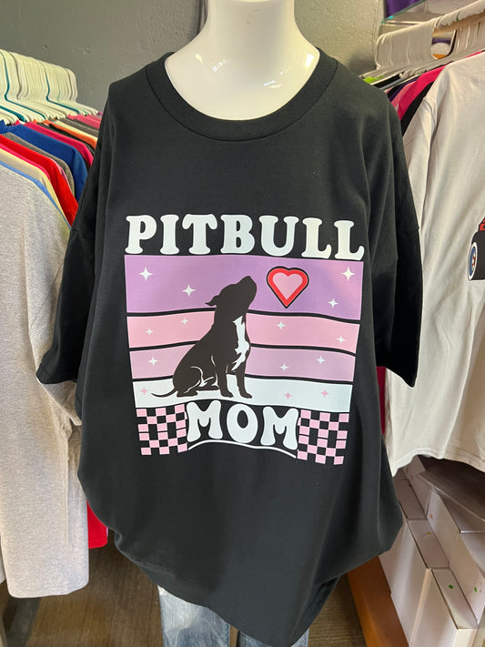 Unisex new T-shirt pitbull mom