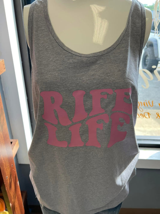 New ladies next level, Razorback tank top rife  life