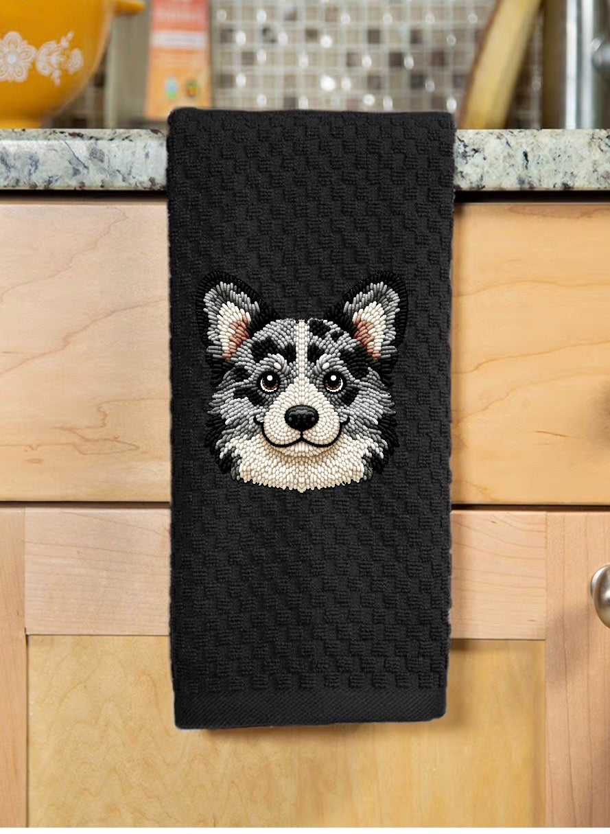Decorative hand towel corgi