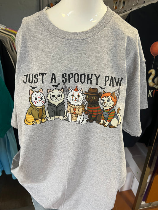 New  unisex T-shirt scary Halloween cat