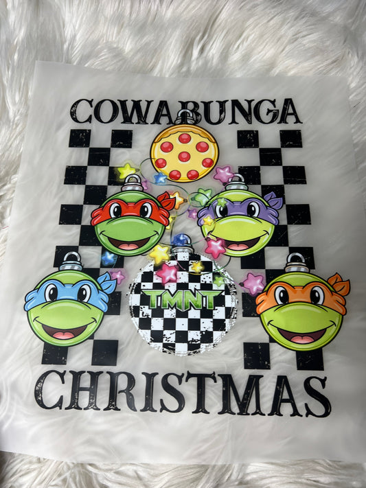 New DTF turtle Christmas