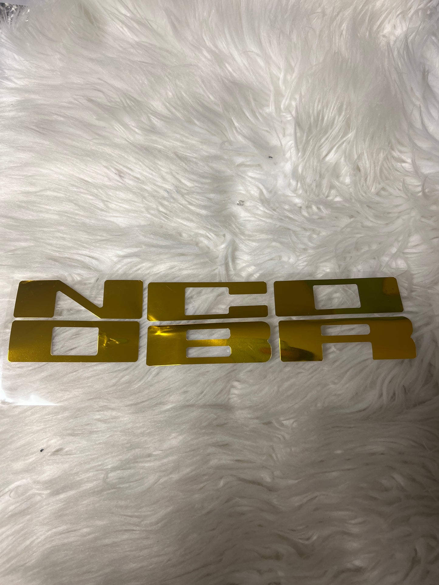 New car decals the letters on the grill