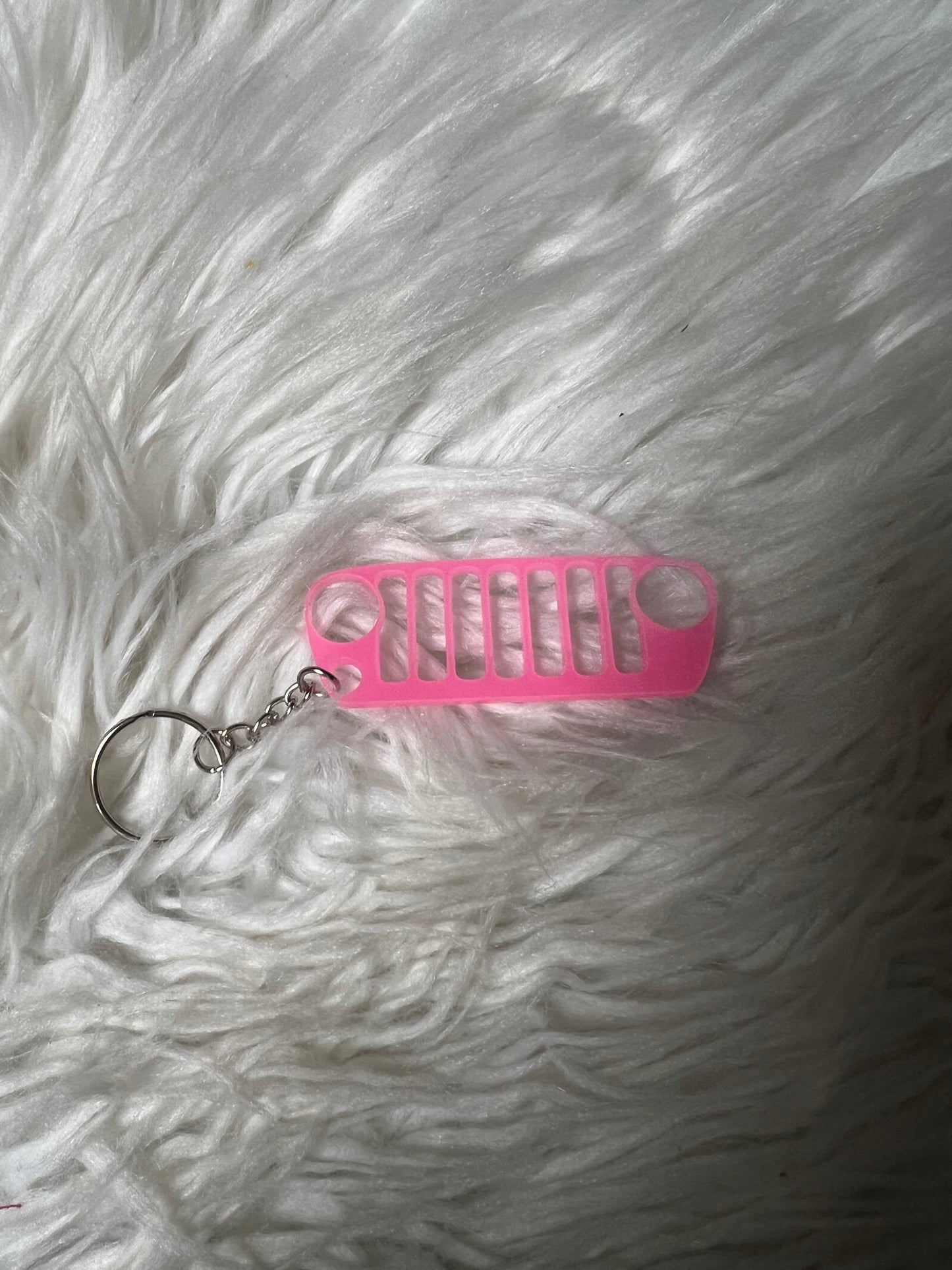 New 4 x 4 keychain glow in the dark pink