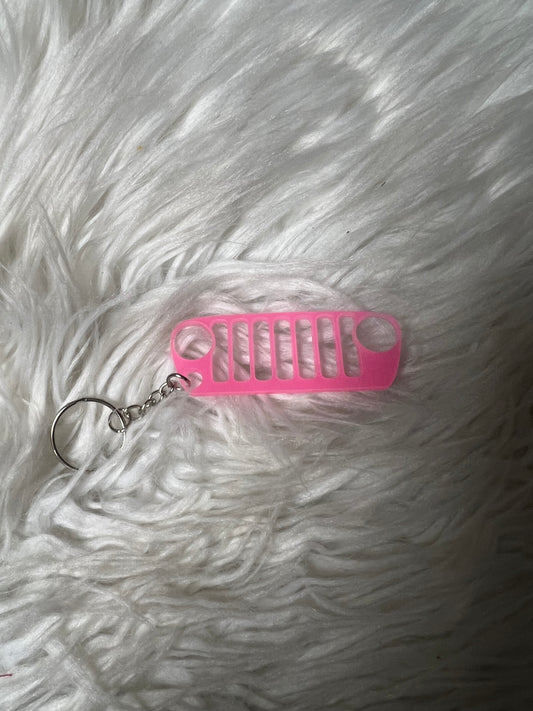 New 4 x 4 keychain glow in the dark pink