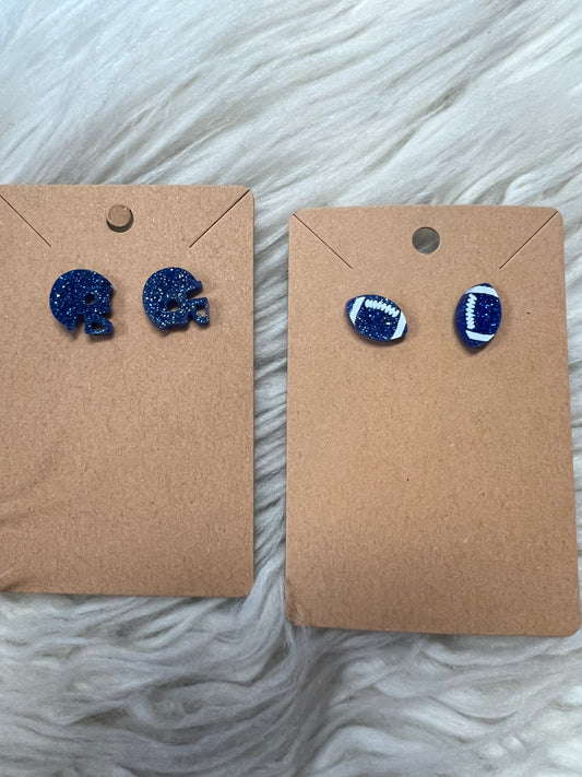 New  stud earring blue