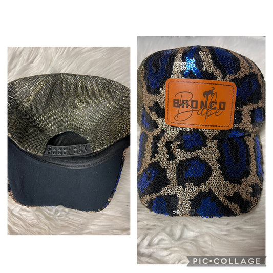 Brand new laser engrave patch hat sequence leopard