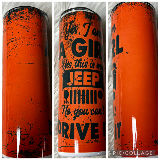 Orange 20 ounce Tumblr