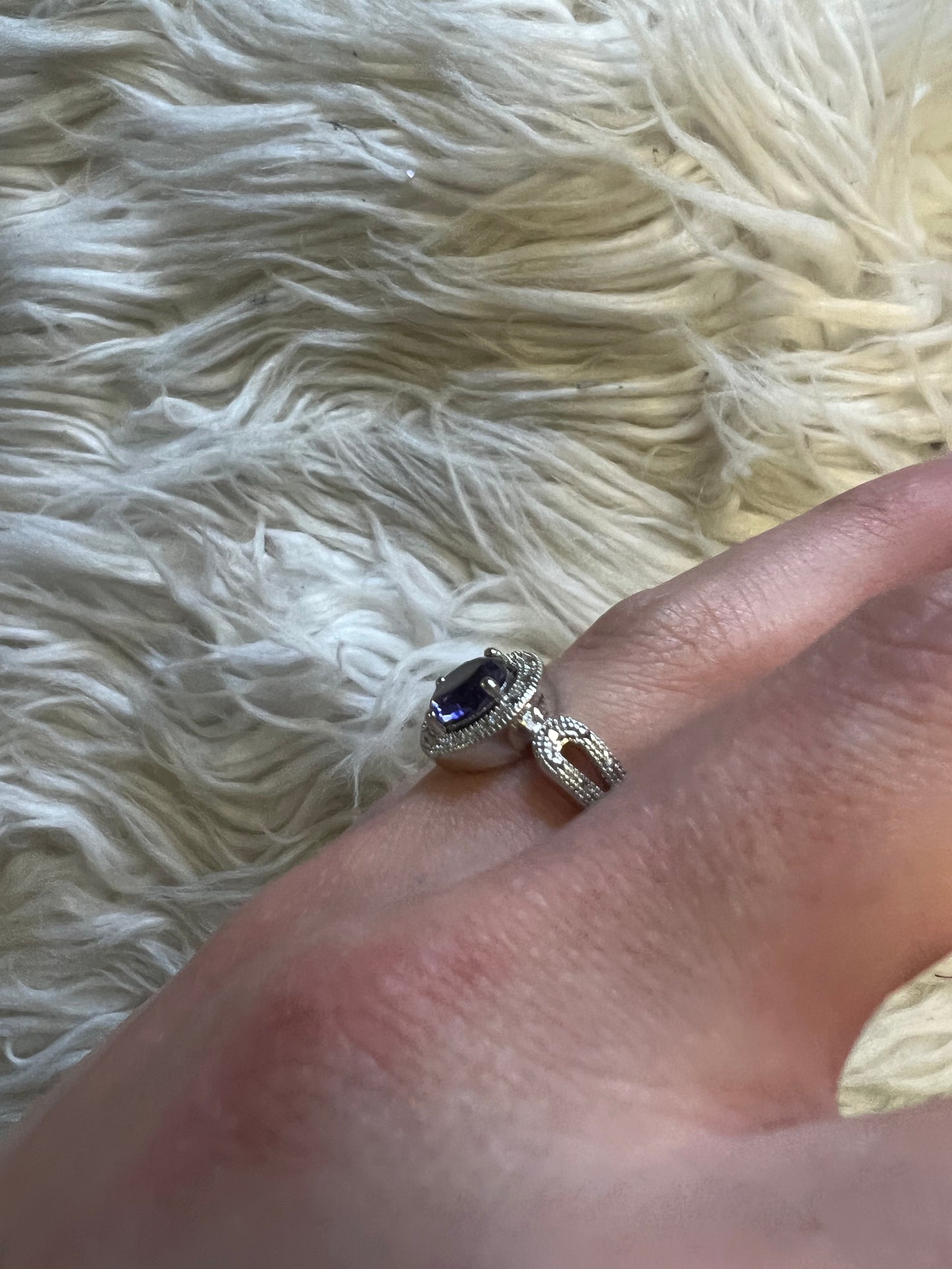 Brand new ring size 7 purple stone