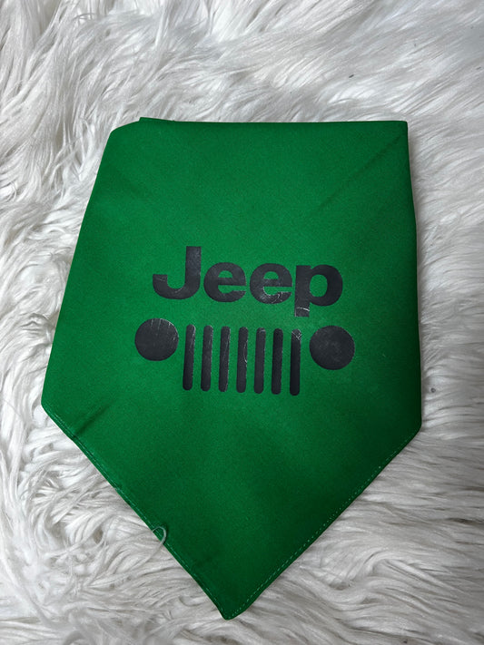 New dog bandanna green