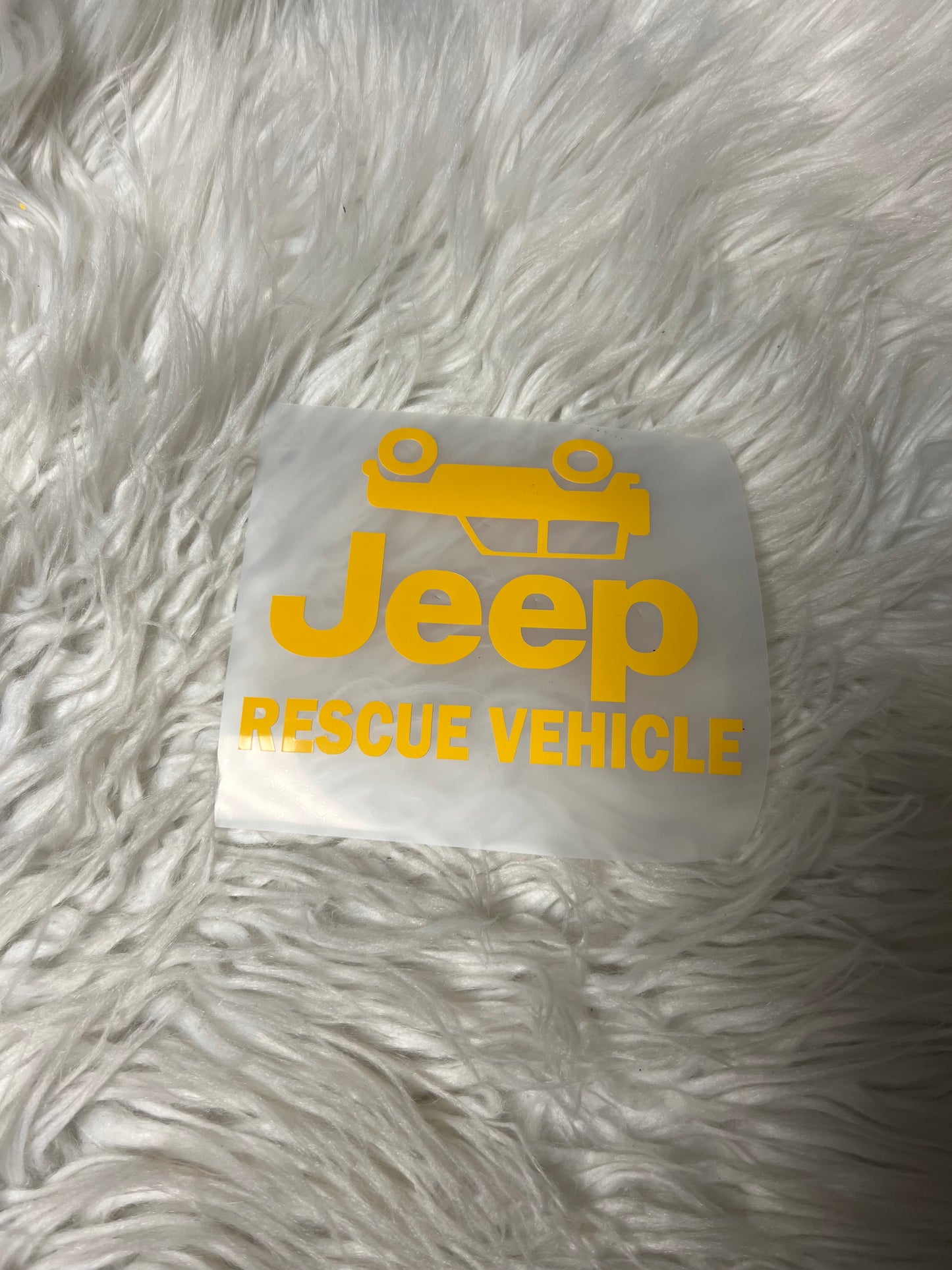 Rescue vehicle decal gold yellow