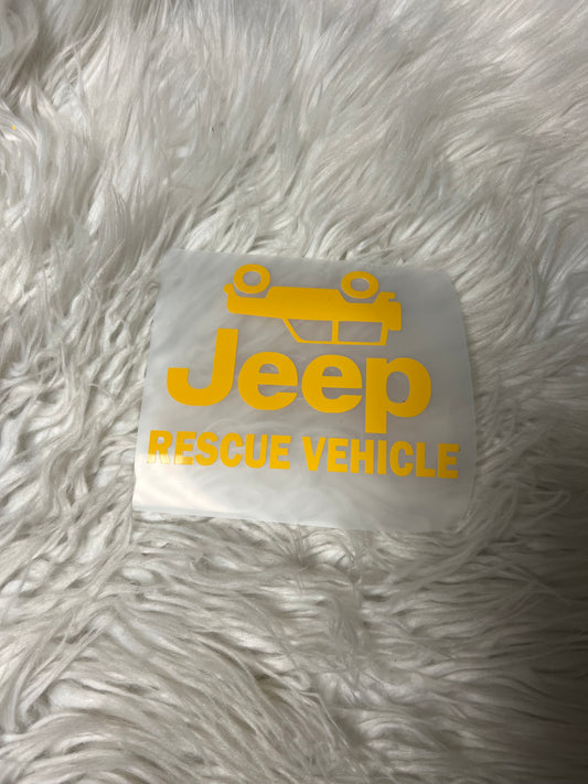 Rescue vehicle decal gold yellow