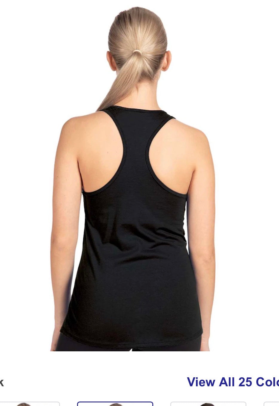 TCB ladies next level brand Razorback tank