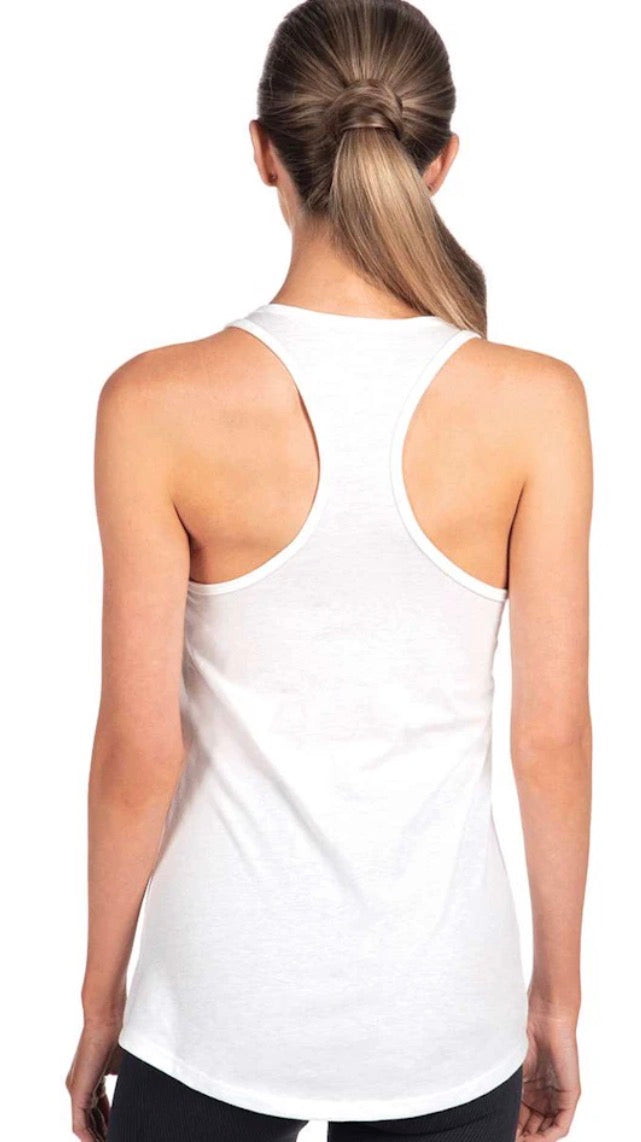 TCB ladies next level brand Razorback tank