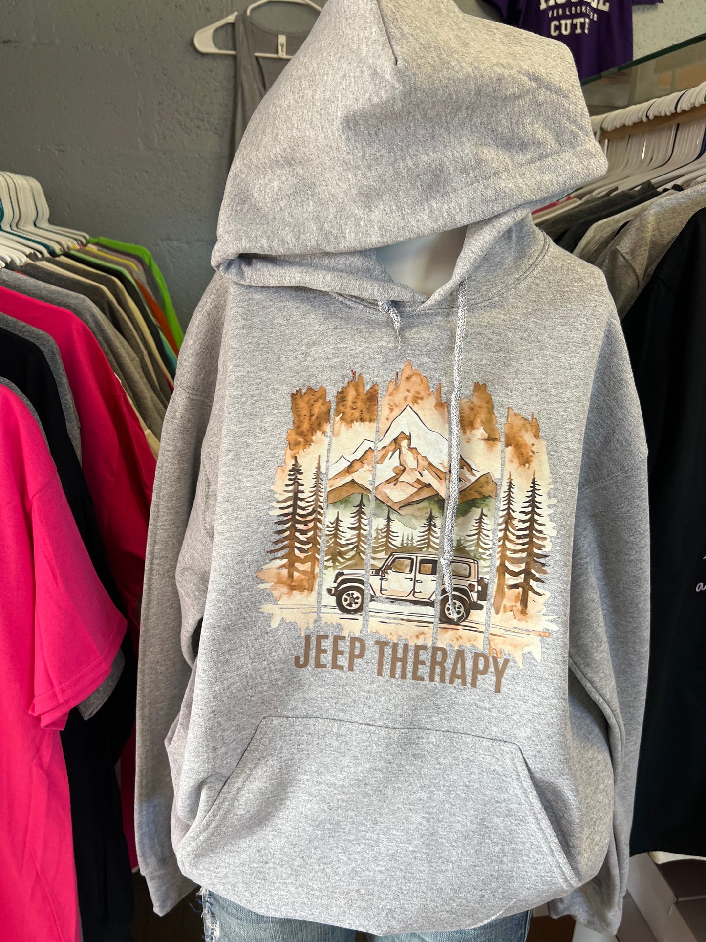 unisex  4 x 4 hoodie gray